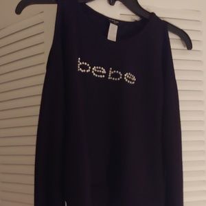 Girls BEBE cold shoulder sweater